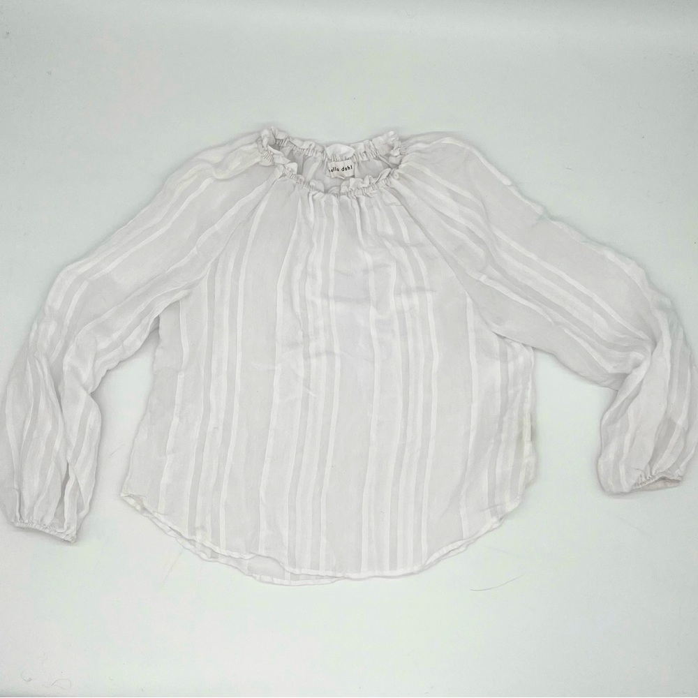 Bella Dahl White Striped Blouse‎